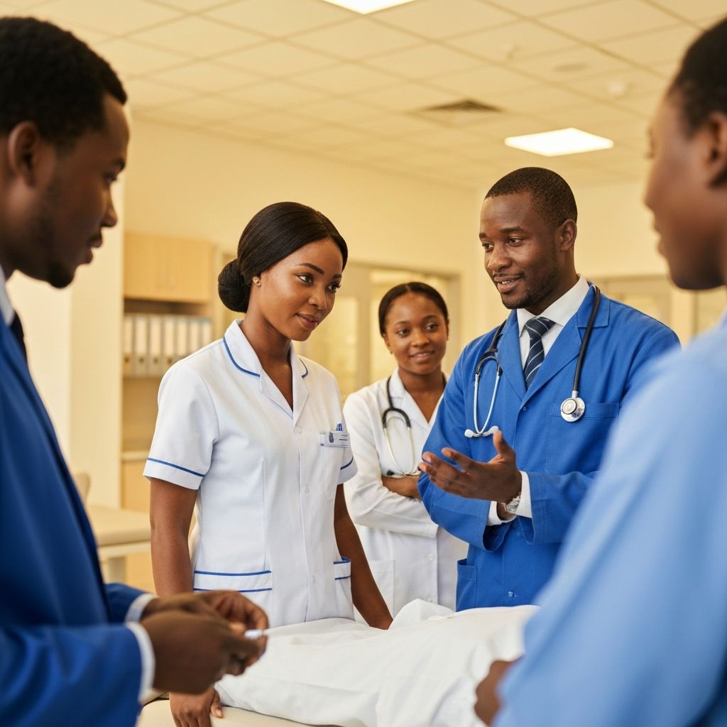 African healthcare professionals collaborating on sexual medicine education